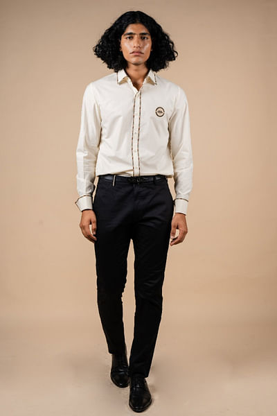 Ivory accented shirt