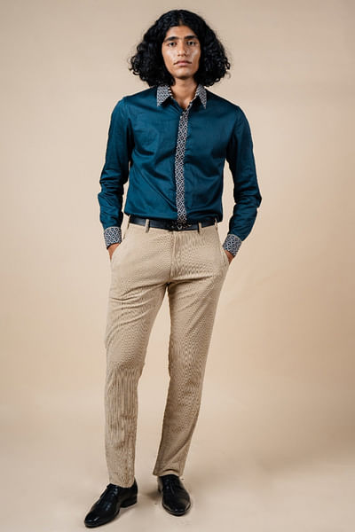 Blue printed shirt