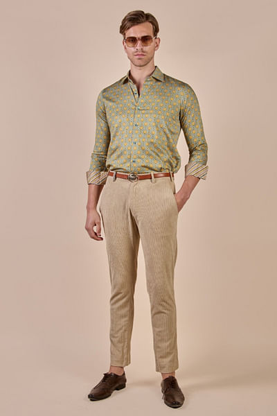 Yellow printed shirt