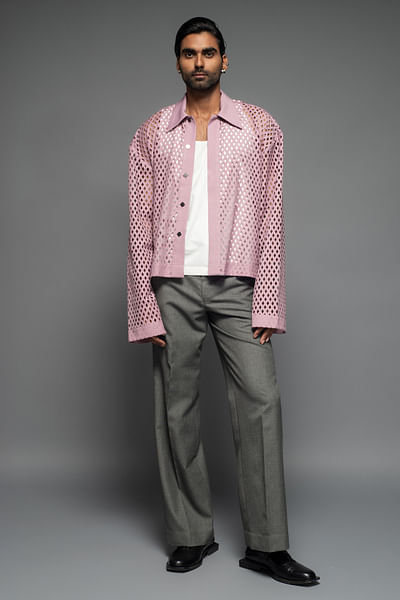 African violet laser cut shirt