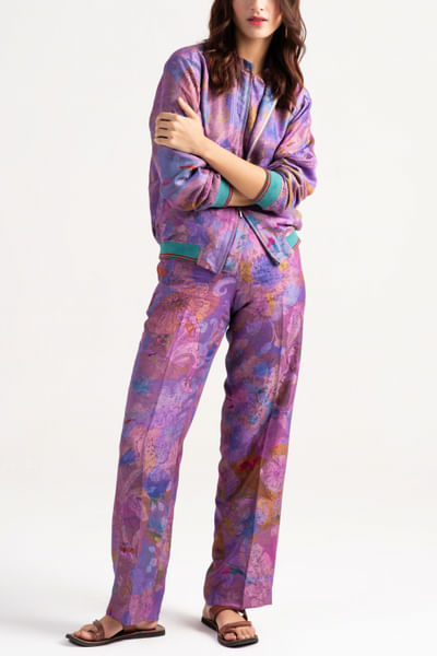 Amethyst floral printed trousers