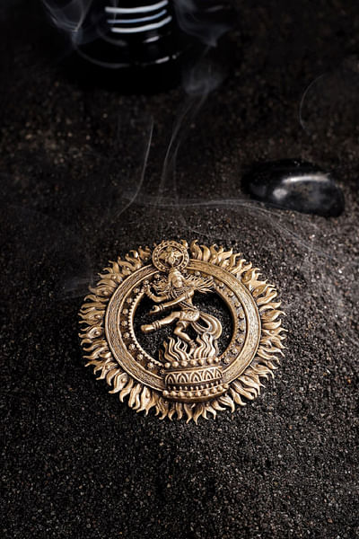 Antique gold Shiva Nataraja brooch