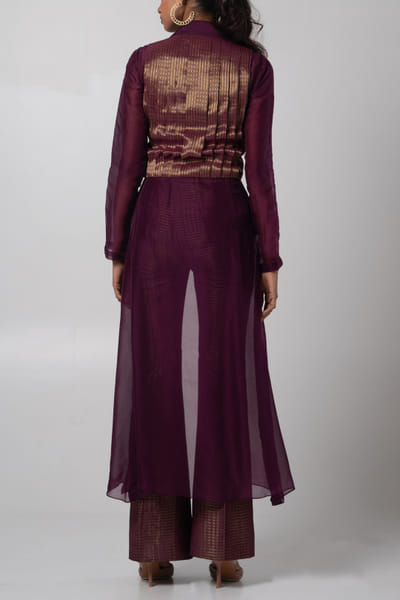 Advait Aster organza tissue jacquard co-ord set ADVJAN25D12588