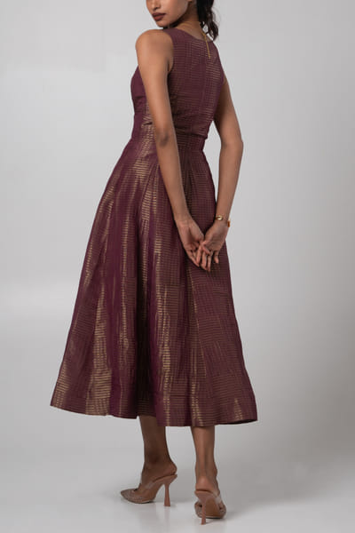 Advait Aster organza tissue jacquard midi dress ADVJAN25D12587