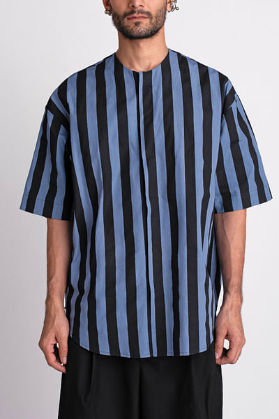 Black and Blue stripes shirt