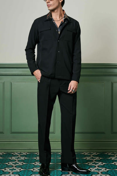 Black banana crepe co-ords