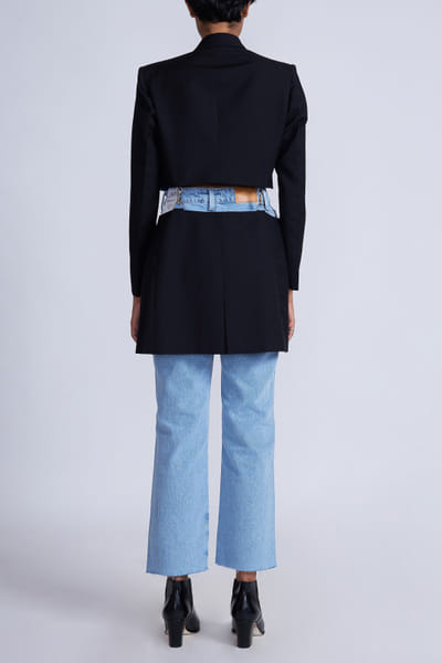 Advait Black deconstructed blazer AVTJAN24D209