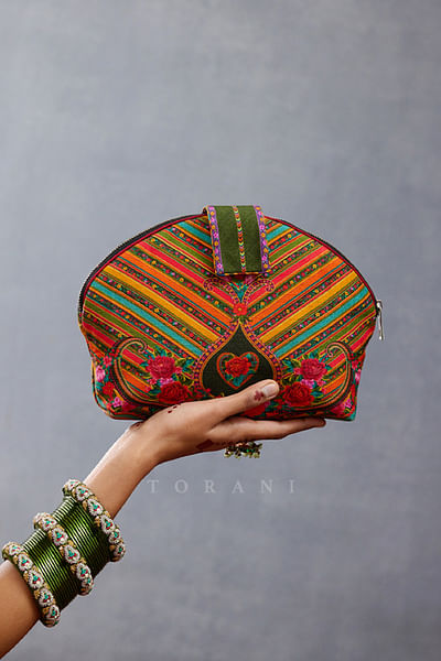 Multicolour floral printed wallet