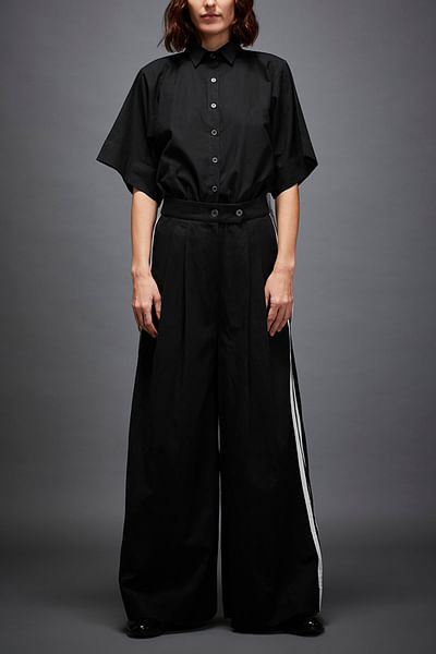 Black shirt jumpsuit