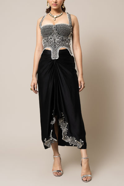 Black Swarovski detail co-ords