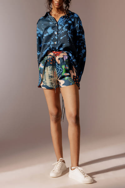 Advait Blue artsy printed shirt AVTMAR24D224