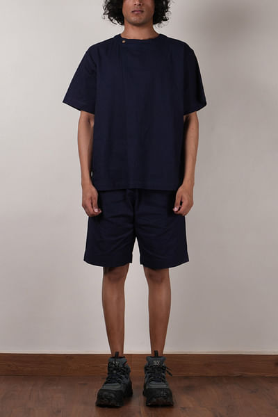Blue cotton shorts