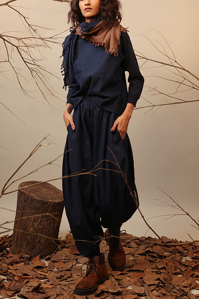 Blue dhoti balloon pants
