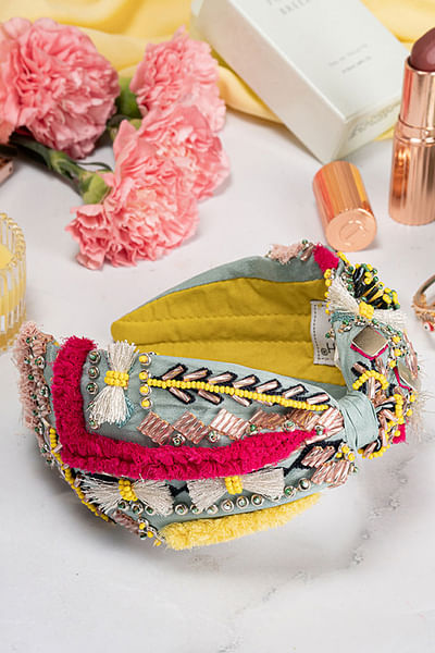 Blue embellished headband