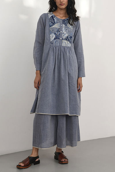 Blue handloom pants