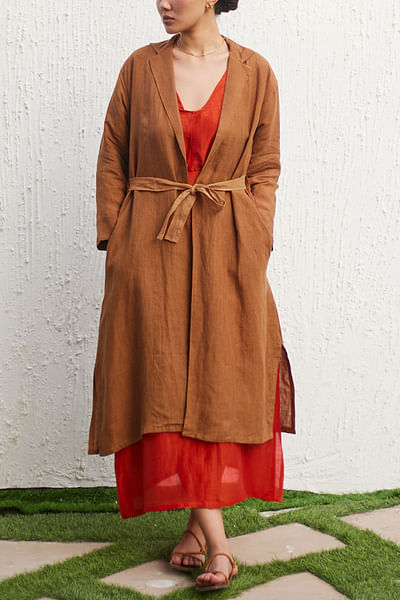 Brown linen jacket