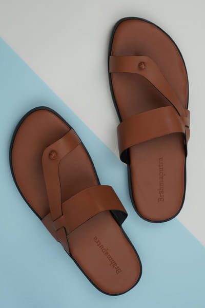 Brown strappy sandals