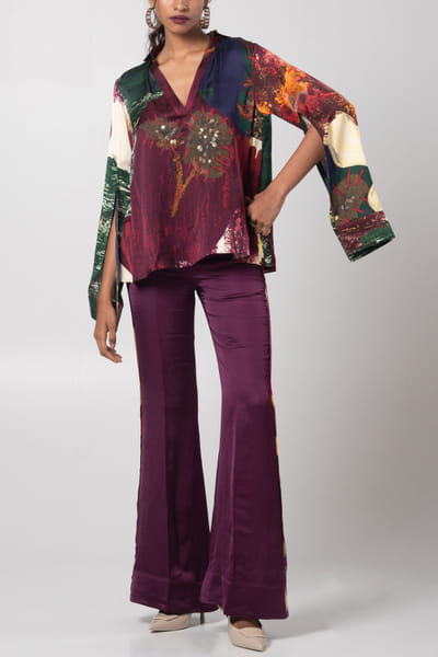 Advait Char artsy print co-ord set ADVJAN25D12598
