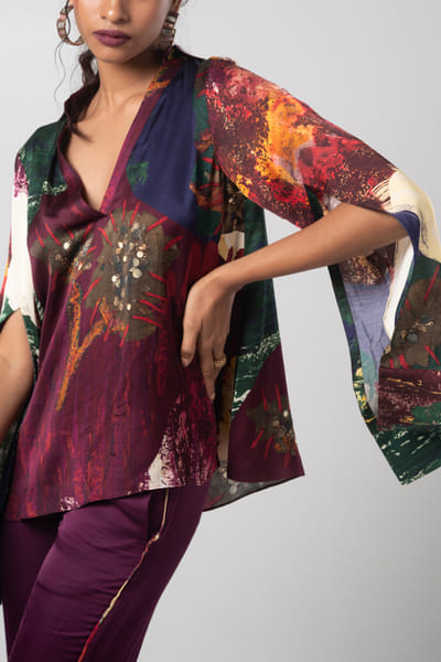 Advait Char artsy print co-ord set ADVJAN25D12598