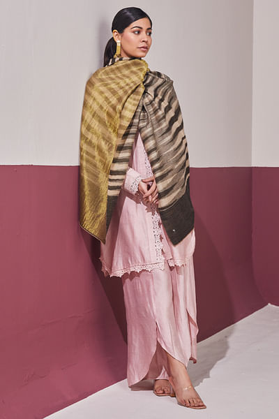 Charcoal black pashmina stole