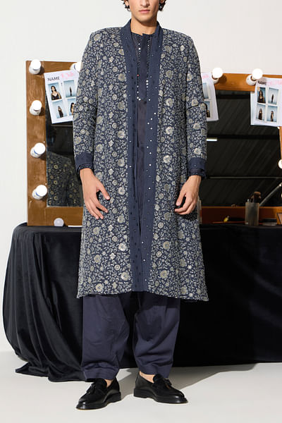 Charcoal grey salwar