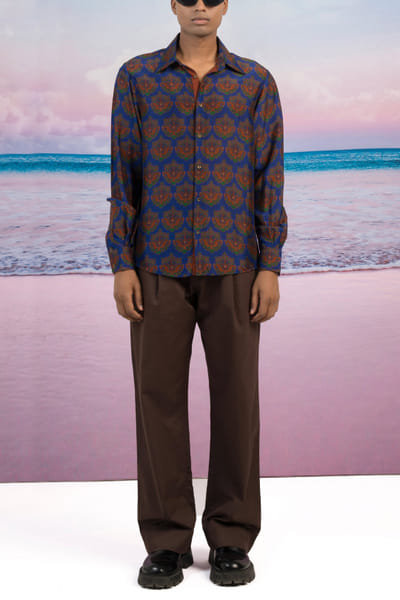 Coffee brown straight pants