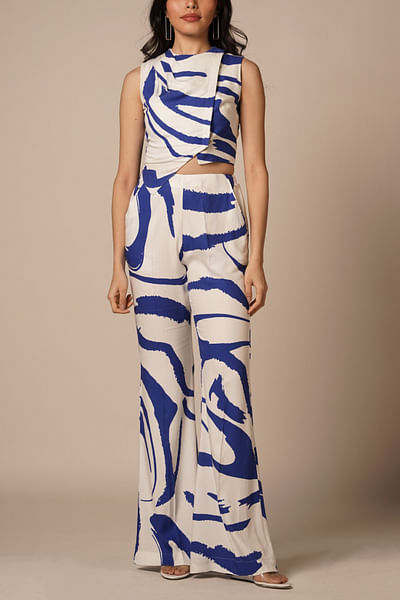 Cora printed draped top