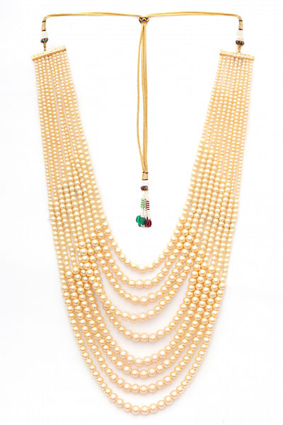 Cream pearl layered necklace