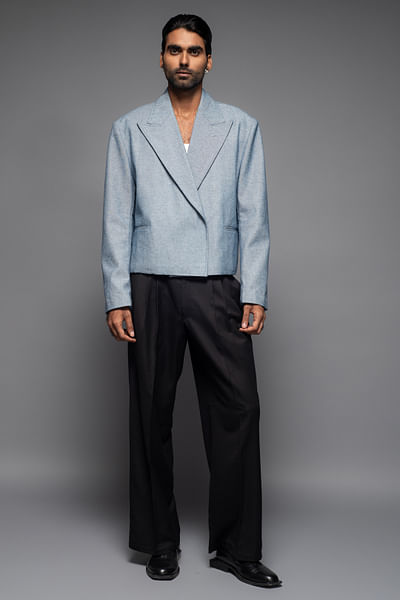 Denim blue blazer