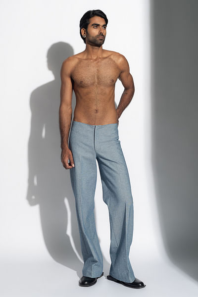 Denim inverted trouser