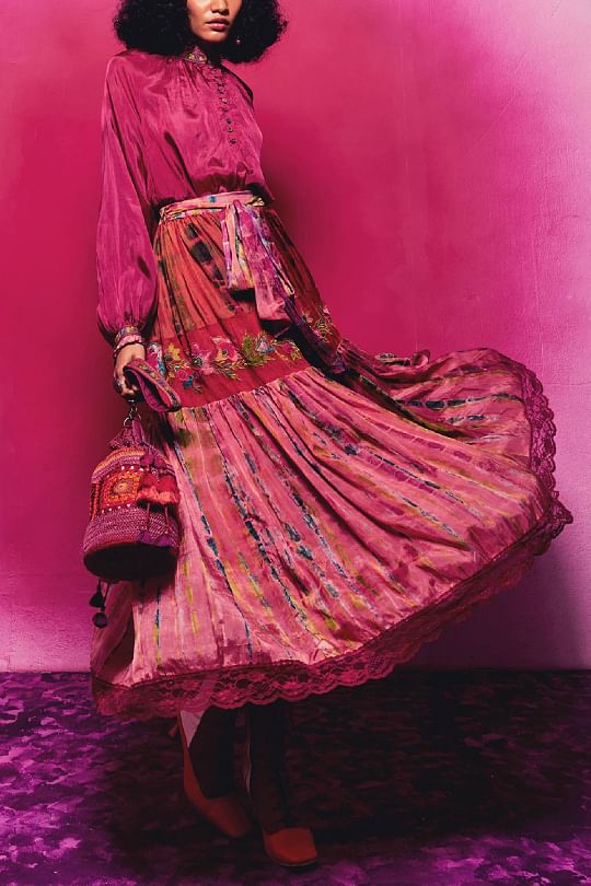 Tie dye skirt online india cheap