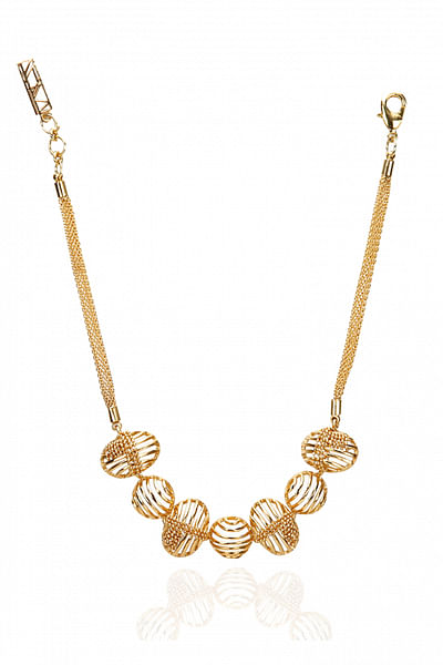 Gold abstract geometrical necklace