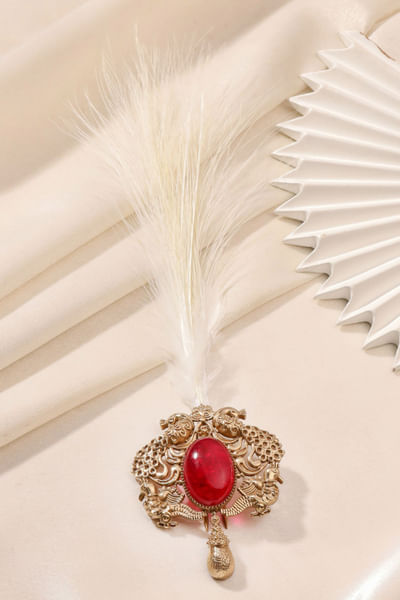 Gold and red peacock gemstone kalangi