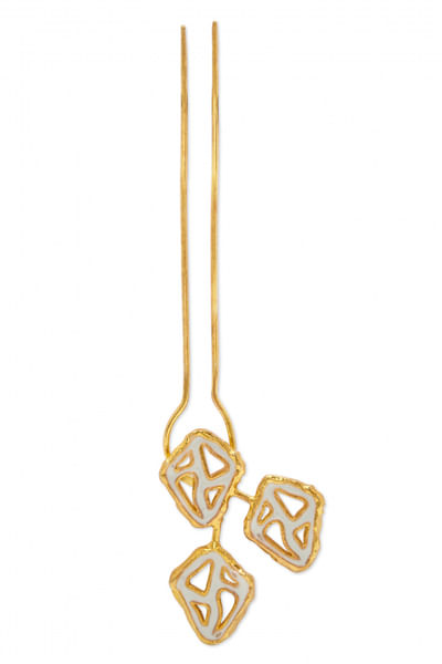 Gold artsy hairpin