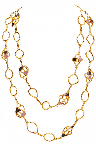 Gold artsy layered necklace