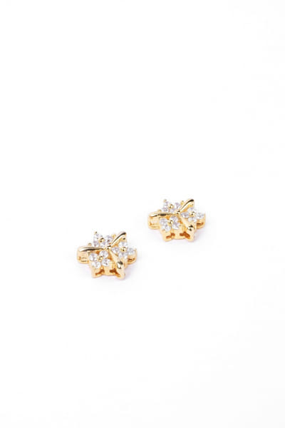 Gold cubic zirconia embellished studs