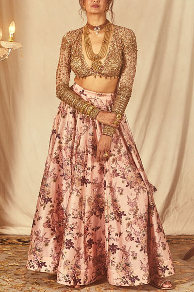 Gold embroidered blouse