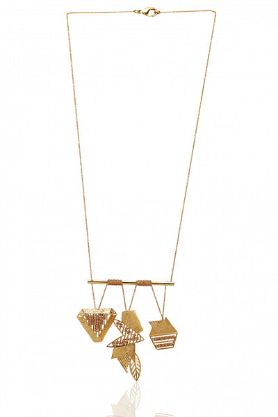 Gold geometric necklace