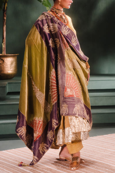 Masaba Gold gota embellished anarkali set MSBSEP24D105