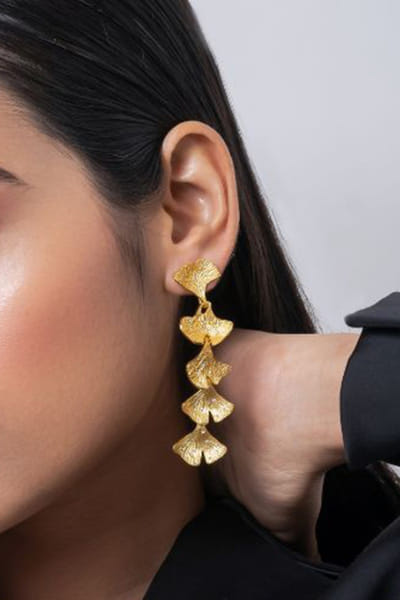 Gold leaf motif danglers