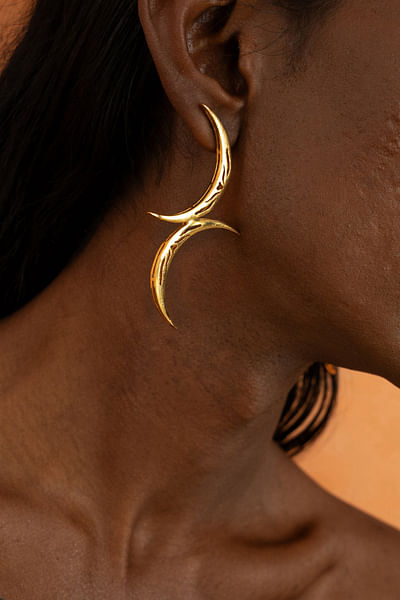 Gold micron gold plated earrings