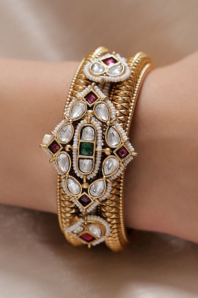 Gold polki bracelet