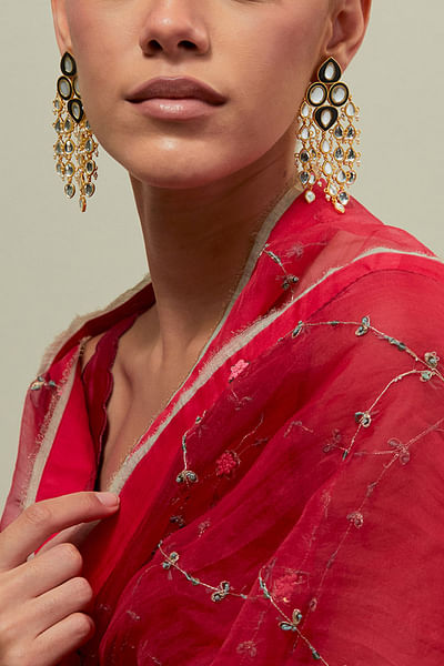 Gold sheesh jhumkas