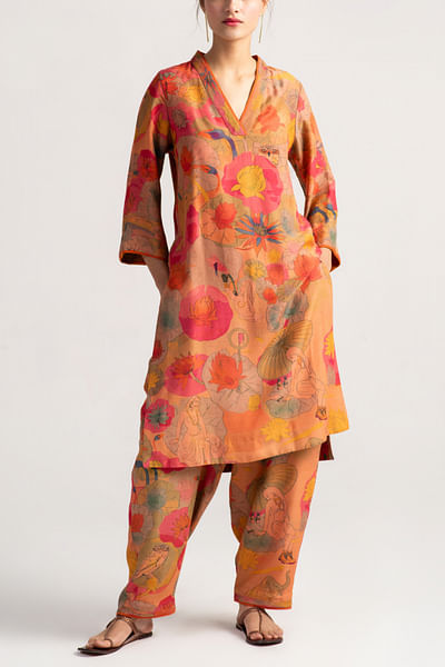 Grapefruit floral printed pants