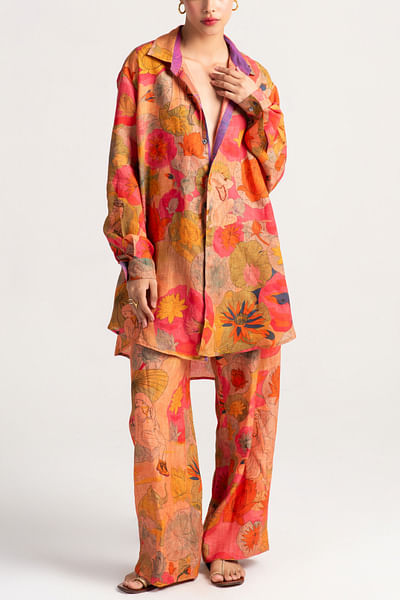 Grapefruit floral printed shirt