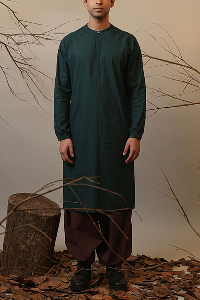 Green raglan kurta