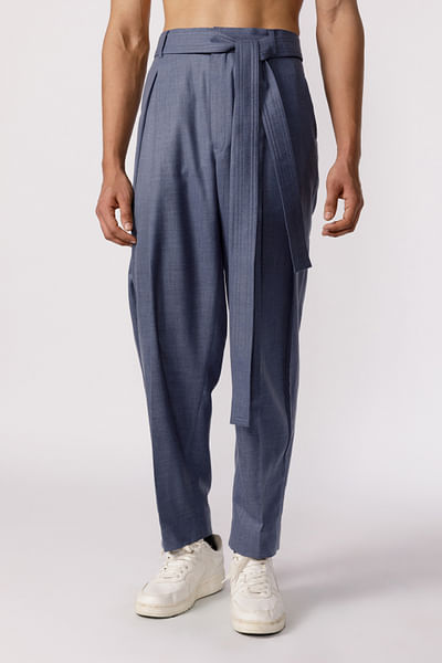 Grey high waisted pleated pants