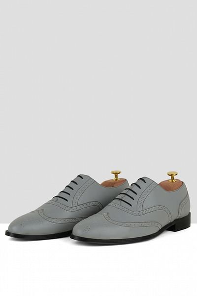 Grey lace-up brogues