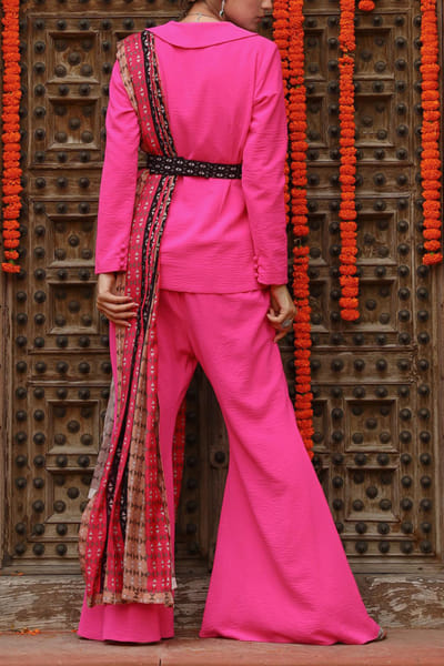 Gazab by Miku Kumar Hot pink blazer set GMKNOV2411