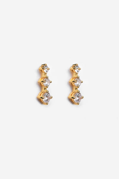 Ivory cubic zirconia earrings